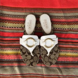 Adorable White Coach Sandal